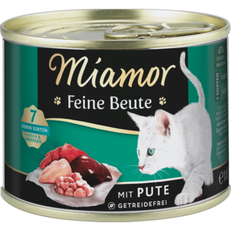 Katzen - Nassfutter MIAMOR Adult Feine Beute Pute, 185 g