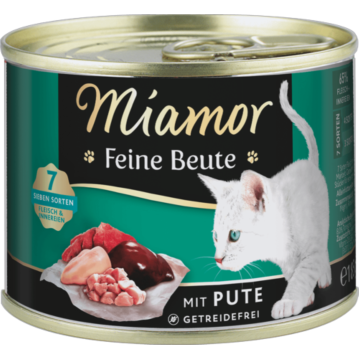 Katzen - Nassfutter MIAMOR Adult Feine Beute Pute, 185 g