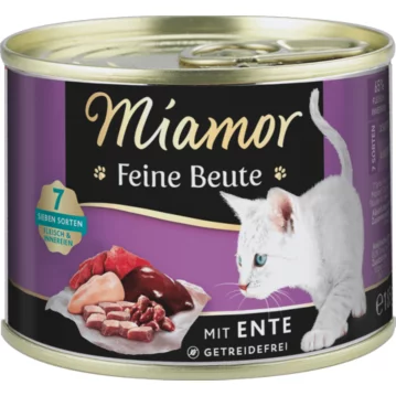Katzen - Nassfutter MIAMOR Adult Feine Beute Ente, 185 g