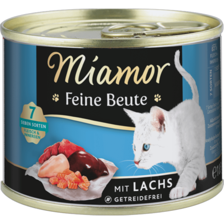 Katzen - Nassfutter MIAMOR Adult Feine Beute Lachs, 185 g