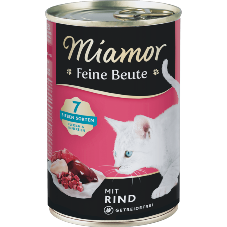 Katzen - Nassfutter MIAMOR Adult Feine Beute Rind, 400 g