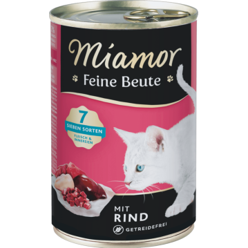 Katzen - Nassfutter MIAMOR Adult Feine Beute Rind, 400 g