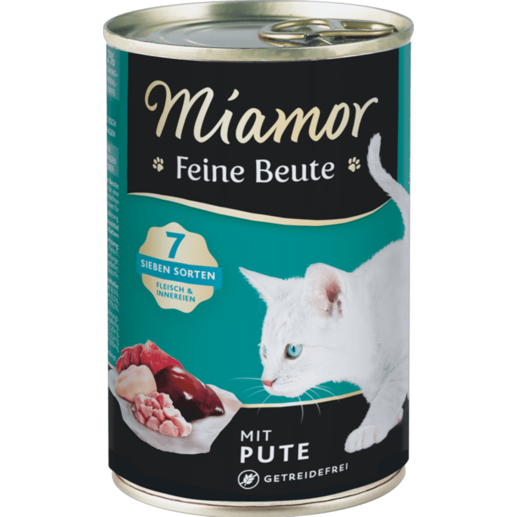 Katzen - Nassfutter MIAMOR Adult Feine Beute Pute, 400 g