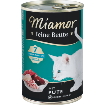 Katzen - Nassfutter MIAMOR Adult Feine Beute Pute, 400 g