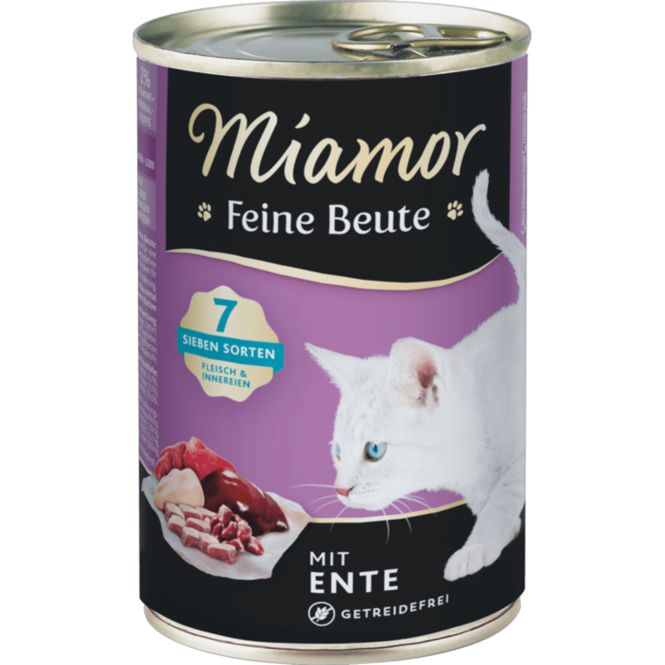 Katzen - Nassfutter MIAMOR Adult Feine Beute Ente, 400 g