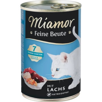 Katzen - Nassfutter MIAMOR Adult Feine Beute Lachs, 400 g