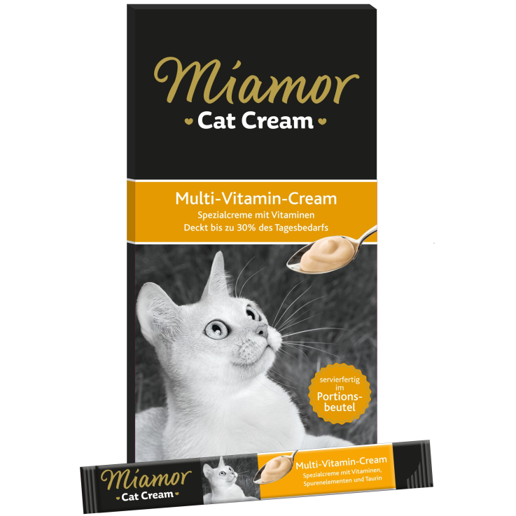 Katzen - Snacks MIAMOR Cat Snack Multivitamin - Cream, 6 x 15 g