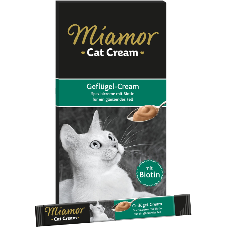 Katzen - Snacks MIAMOR Cat Snack Geflügel - Cream, 6 x 15 g
