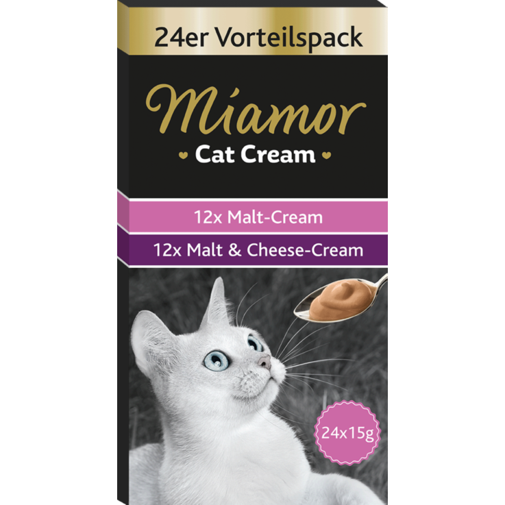 Katzen - Snacks MIAMOR Cat Snack Malt - Cream Vorteilspack, 24 x 15 g