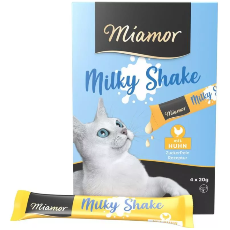 Katzen - Nassfutter MIAMOR Adult Milky Shake Huhn, 4 x 20 g