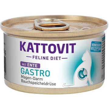 Katzen - Nassfutter KATTOVIT Feline Diet Gastro Ente, 85 g
