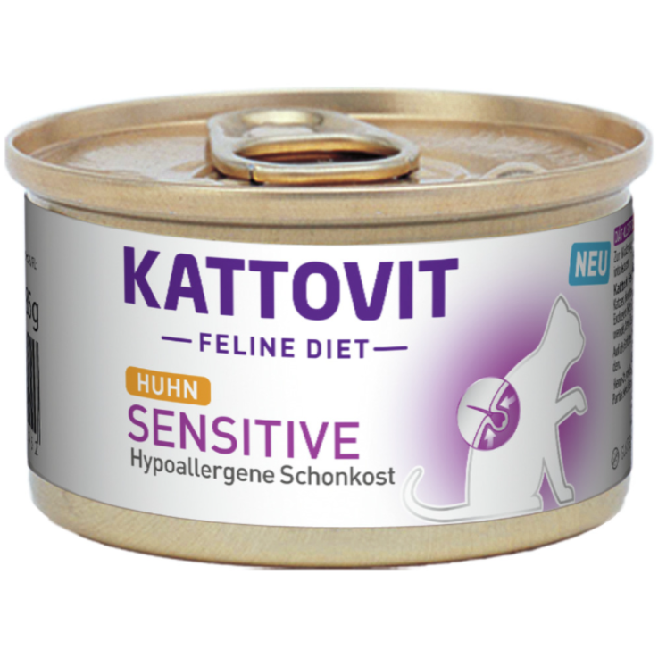 Katzen - Nassfutter KATTOVIT Feline Diet Sensitive Huhn, 85 g