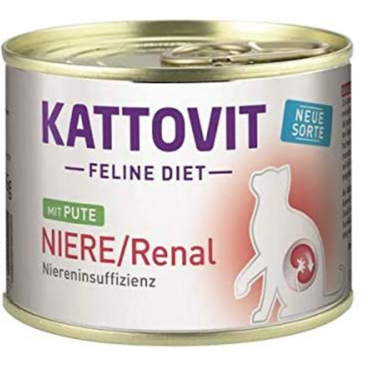 Katzen - Nassfutter KATTOVIT Feline Diet Niere/Renal Pute, 185 g