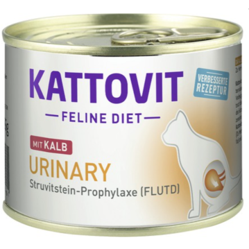 Katzen - Nassfutter KATTOVIT Feline Diet Urinary Kalb, 185 g