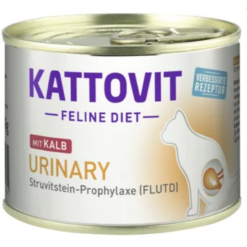 Katzen - Nassfutter KATTOVIT Feline Diet Urinary Kalb, 185 g