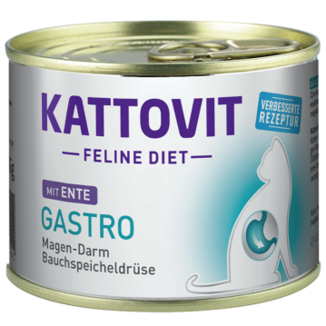 Katzen - Nassfutter KATTOVIT Feline Diet Gastro Ente, 185 g