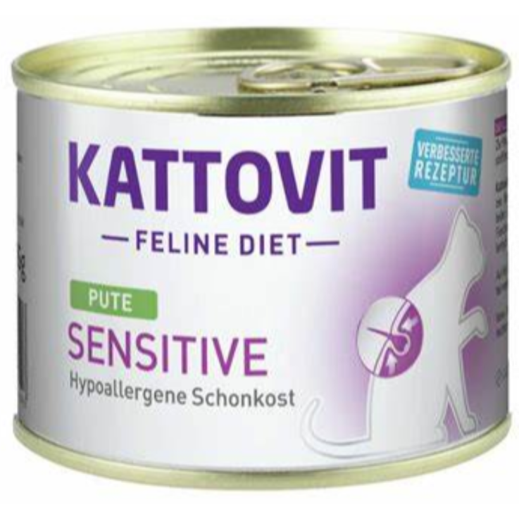 Katzen - Nassfutter KATTOVIT Feline Diet Sensitive Pute, 185 g