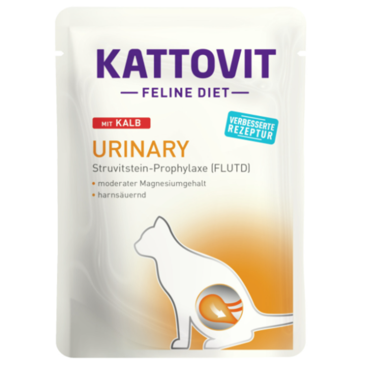 Katzen - Nassfutter KATTOVIT Feline Diet Urinary Kalb, 85 g