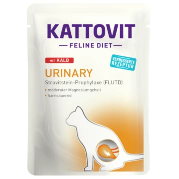 Katzen - Nassfutter KATTOVIT Feline Diet Urinary Kalb, 85 g