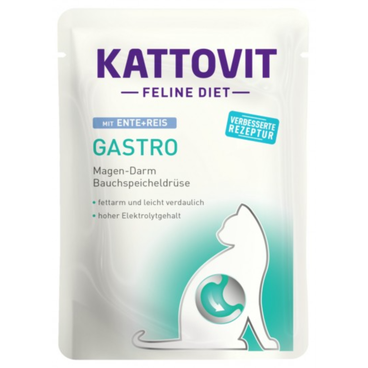 KATTOVIT  Feline Diet Gastro Ente & Reis, 85 g