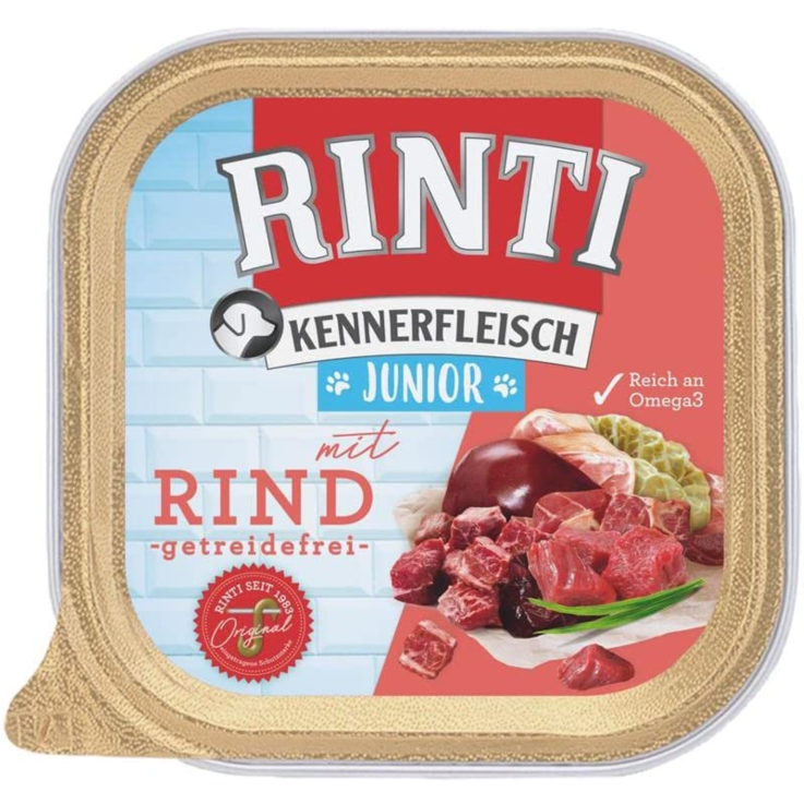 Hunde - Nassfutter RINTI Junior Kennerfleisch mit Rind