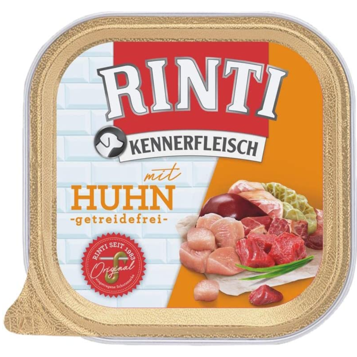 Hunde - Nassfutter RINTI Adult Kennerfleisch mit Huhn, 300 g