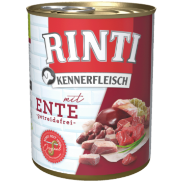 Hunde - Nassfutter RINTI Adult Kennerfleisch mit Ente, 800 g