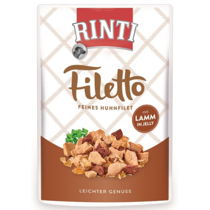 Hunde - Nassfutter RINTI Adult Filetto, Huhnfilet mit Lamm, 100 g