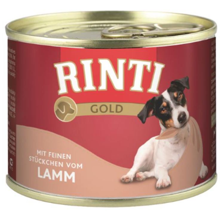 Hunde - Nassfutter RINTI Adult Gold Lamm, 185 g