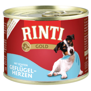 Hunde - Nassfutter RINTI Adult Gold Geflügelherzen,...