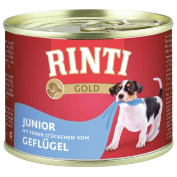 Hunde - Nassfutter RINTI Junior Gold Gefl&uuml;gel, 185 g