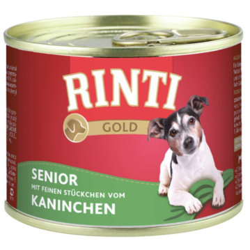 Hunde - Nassfutter RINTI Senior Gold Kaninchen, 185 g