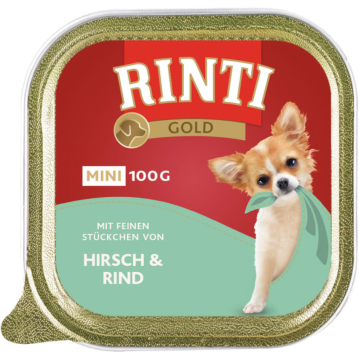 Hunde - Nassfutter RINTI Adult Gold Mini, Hirsch &amp;...