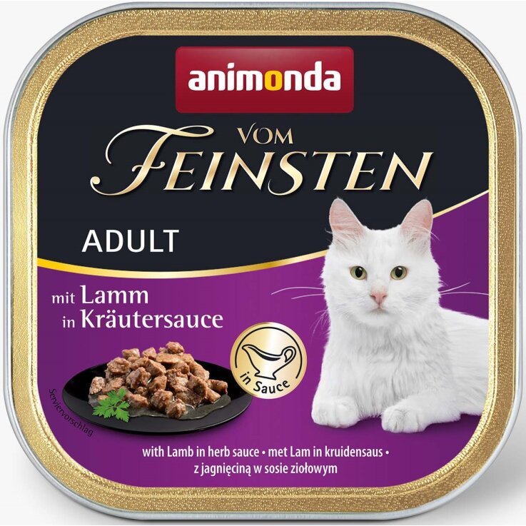 Katzen - Nassfutter ANIMONDA Vom Feinsten Grainfree, Lamm in Kräutersauce, 100 g
