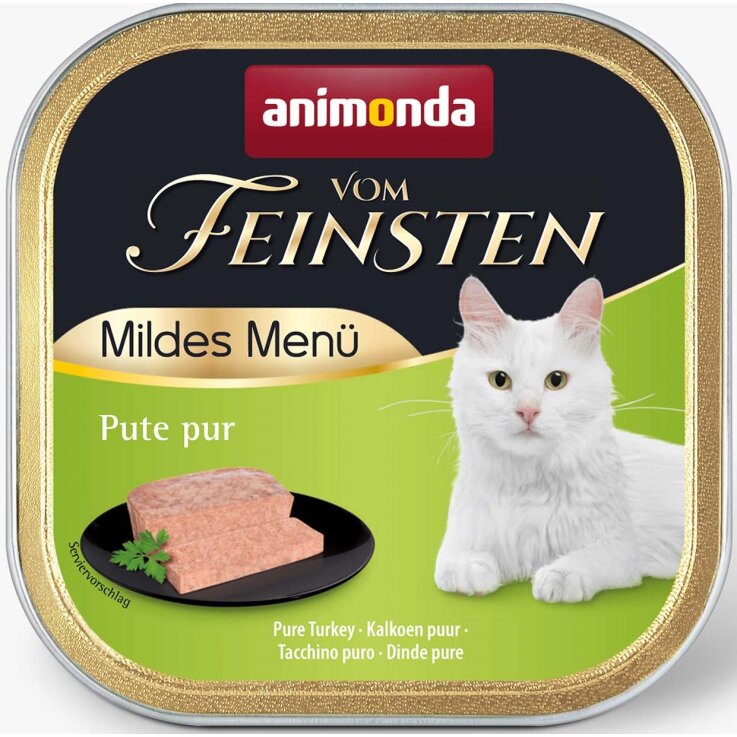 Katzen - Nassfutter ANIMONDA Vom Feinsten Mildes Menü, Pute pur, 100 g