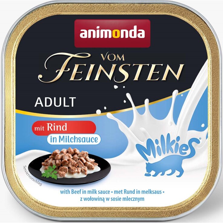 Katzen - Nassfutter ANIMONDA Vom Feinsten Milkies, Rind in Milchsauce, 100 g