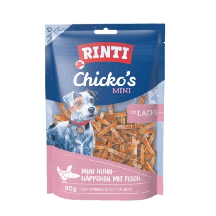 Hunde - Snack RINTI Chickos Mini Lachs, 80 g