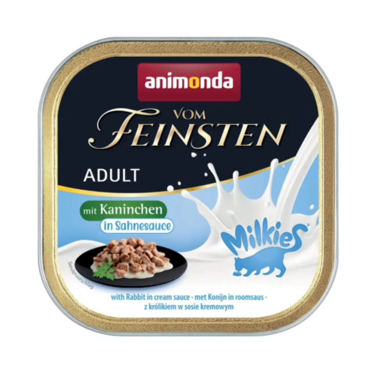 Katzen - Nassfutter ANIMONDA Vom Feinsten Milkies mit Kaninchen in Sahnesauce, 100 g
