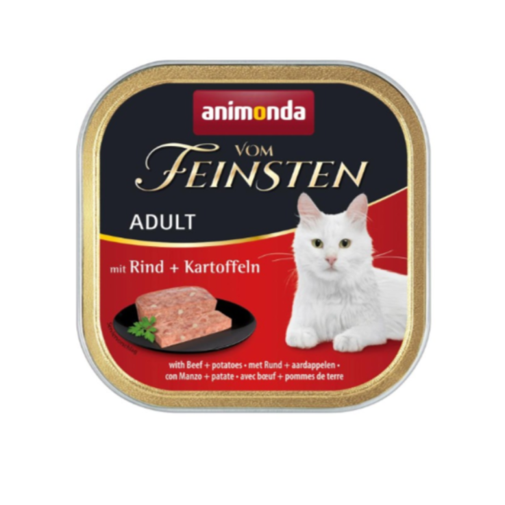 Katzen - Nassfutter ANIMONDA Vom Feinsten Adult mit Rind + Kartoffeln, 100 g