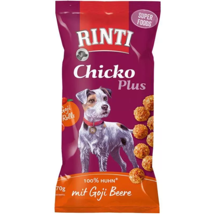 Hunde - Snack RINTI Chicko Plus Superfoods Goji Rolls, 70 g