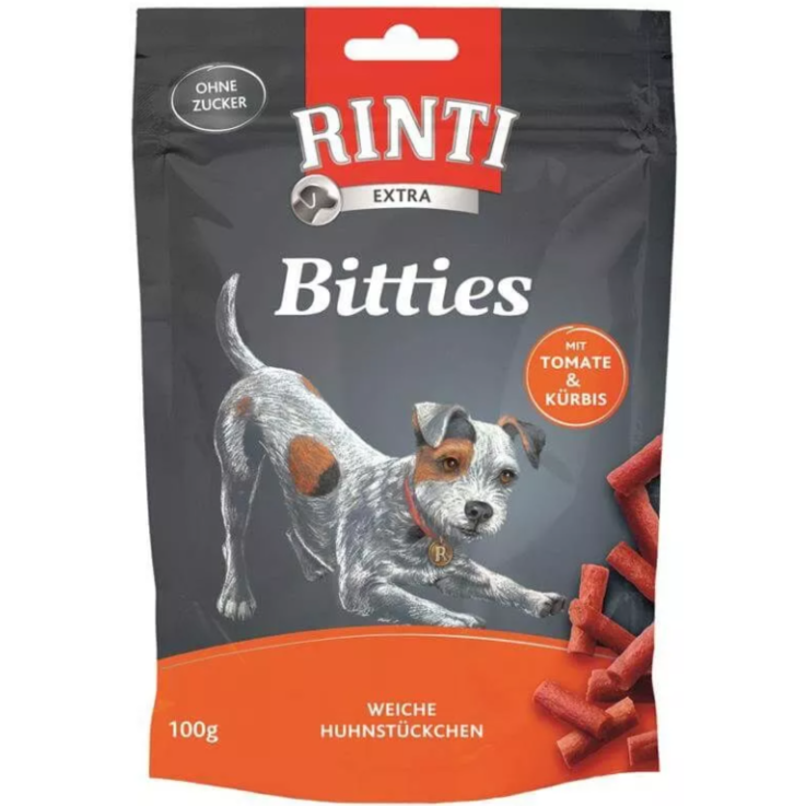 Hunde - Snack RINTI Bitties Huhn mit Tomate & Kürbis, 100 g