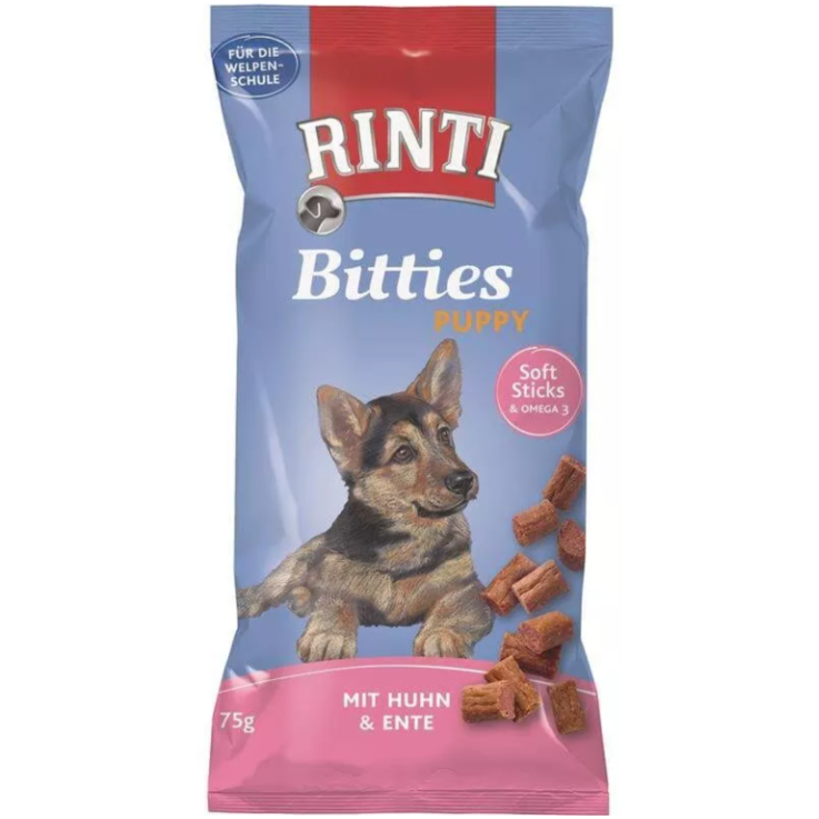 Hunde - Snack RINTI Bitties Puppy Huhn & Ente, 75 g