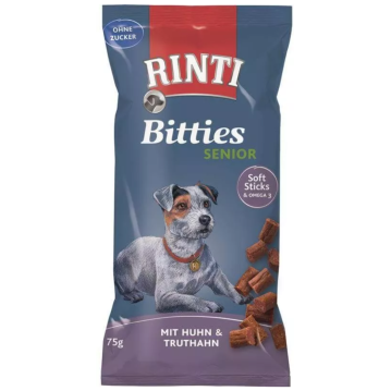 Hunde - Snack RINTI Bitties Senior Huhn &amp; Truthahn, 75 g