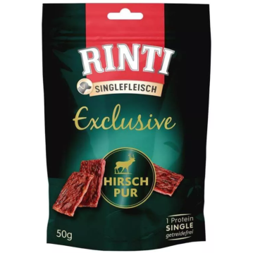 Hunde - Snack RINTI Singlefleisch Exclusive Hirsch Pur, 50 g