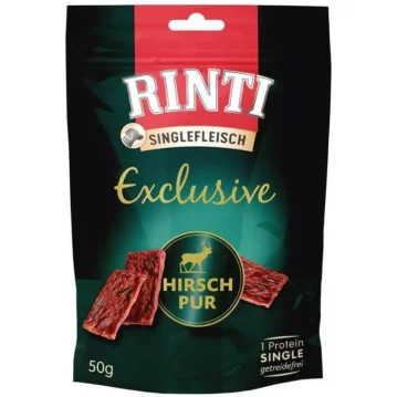 Hunde - Snack RINTI Singlefleisch Exclusive Hirsch Pur, 50 g