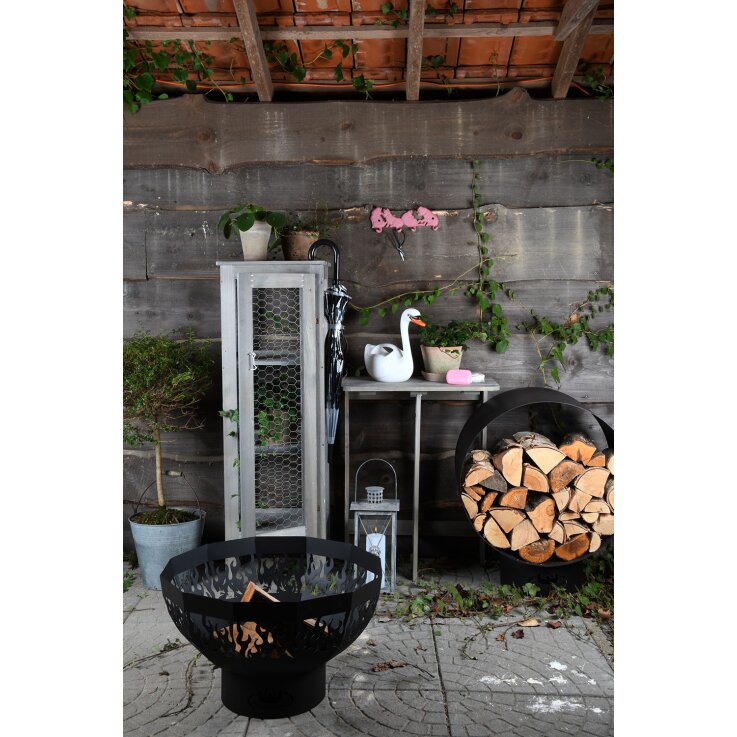 ESSCHERT DESIGN Rundes Holzlager, rustikal