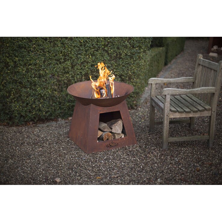 ESSCHERT DESIGN Feuerschale mit Aufbewahrung, rost
