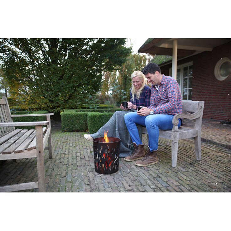 ESSCHERT DESIGN Schwedenfeuerkorb, rost