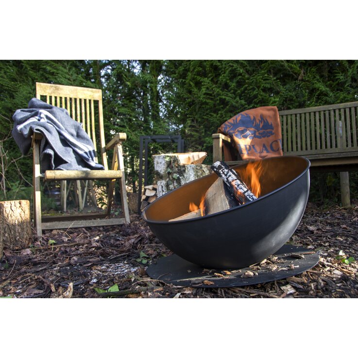 ESSCHERT DESIGN Schräge Feuerschale, schwarz