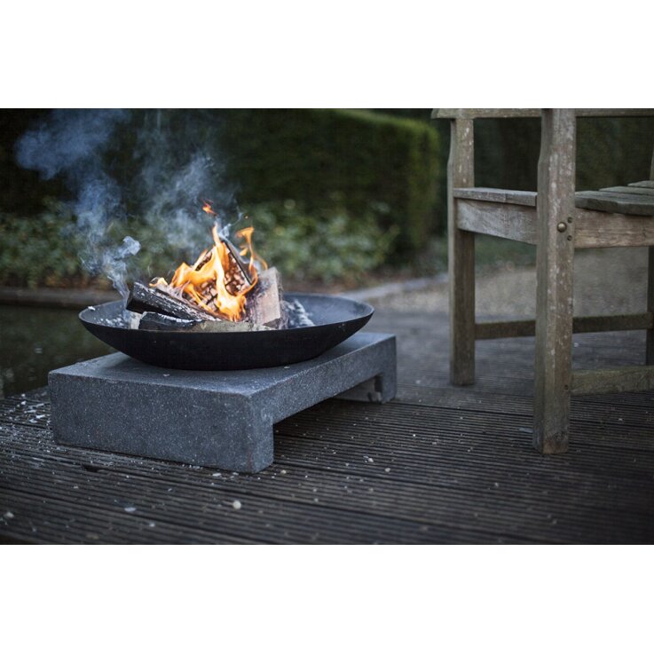 ESSCHERT DESIGN Feuerschale "Granito" auf rechteckigem Sockel